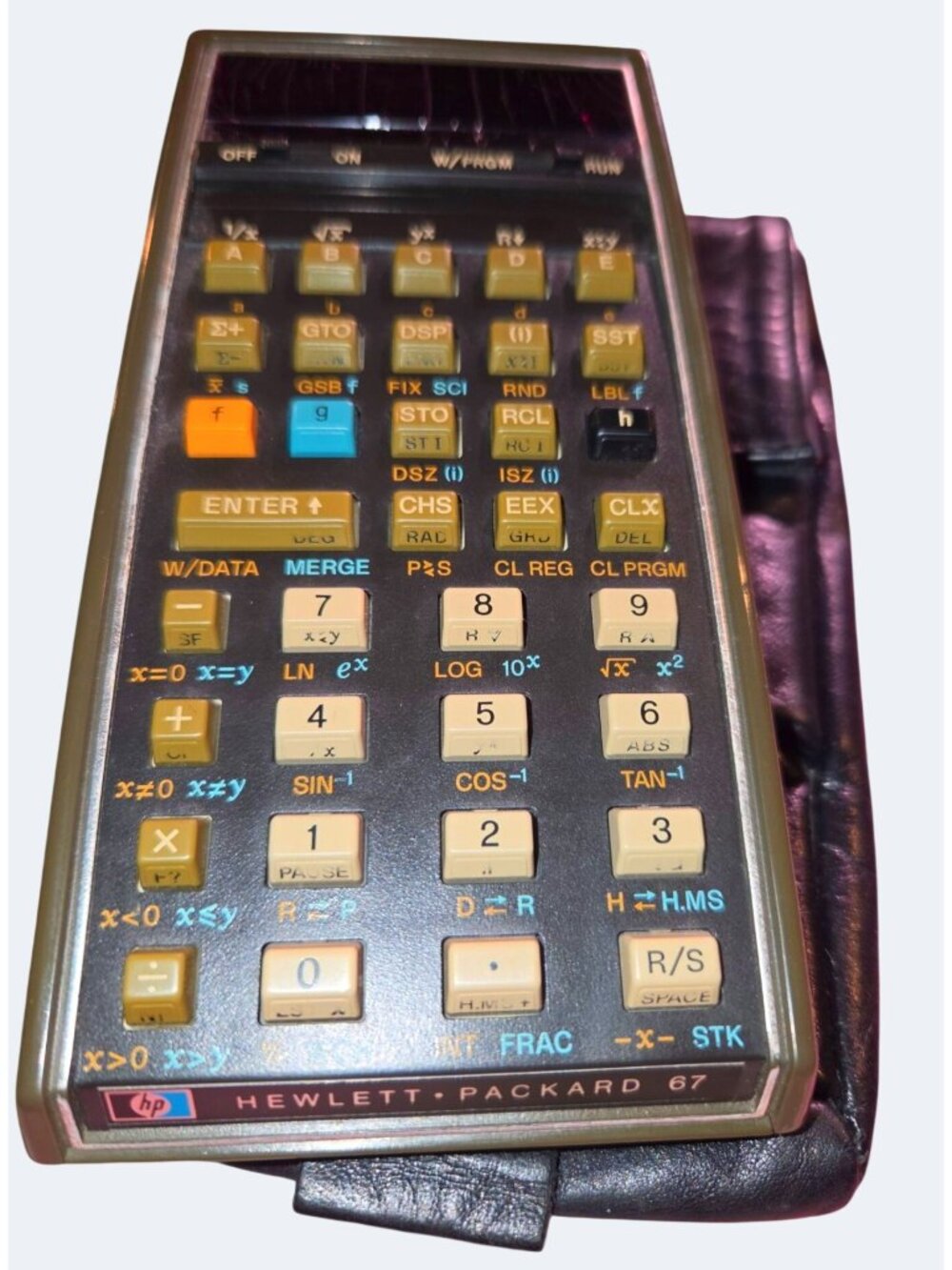 Hewlett-Packard HP-67 Vintage Programmable Calculator With Leather Case Made In